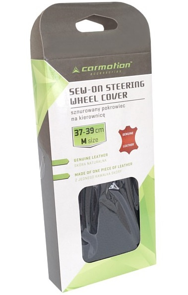 Husa Volan Din Piele Naturala Pentru Coasere 37-39 cm, Neagra Carmotion 58218