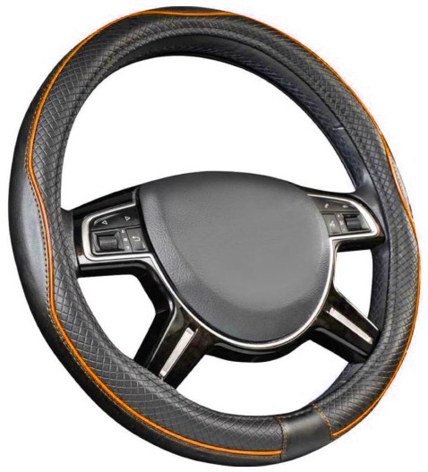 Husa Volan Imitatie Piele Cusatura Portocalie Marimea M WK-1403 051024-22