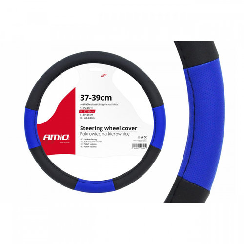 Husa volan negru + albastru SWC-04-M (37-39cm) AVX-AM01359