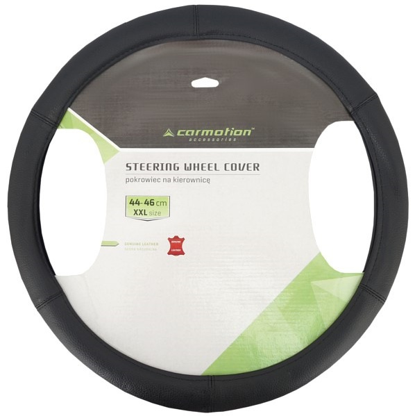 Husa Volan, &quot;XXL&quot; 44-46 Cm, Piele Naturala, Neagra Carmotion 58221