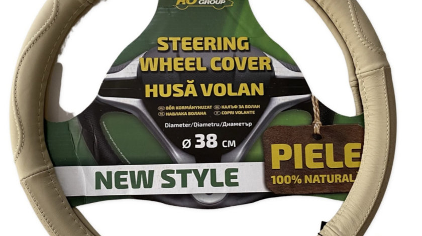 Husa Volan Ro Group New Style Piele Naturala Bej IN1980