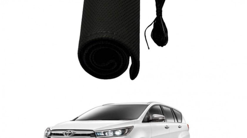 Husa Volan Toyota Piele Perforata Ac si Ata neagra