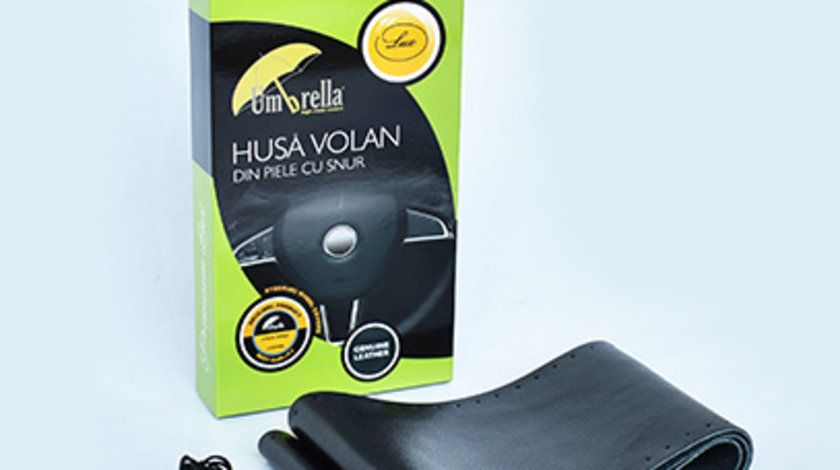 Husa Volan Umbrella Autoutilitara Cu Snur Piele Negru 45726