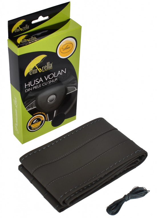 Husa Volan Umbrella Cu Snur Piele Ecologica Gri 36 - 39 cm 10205