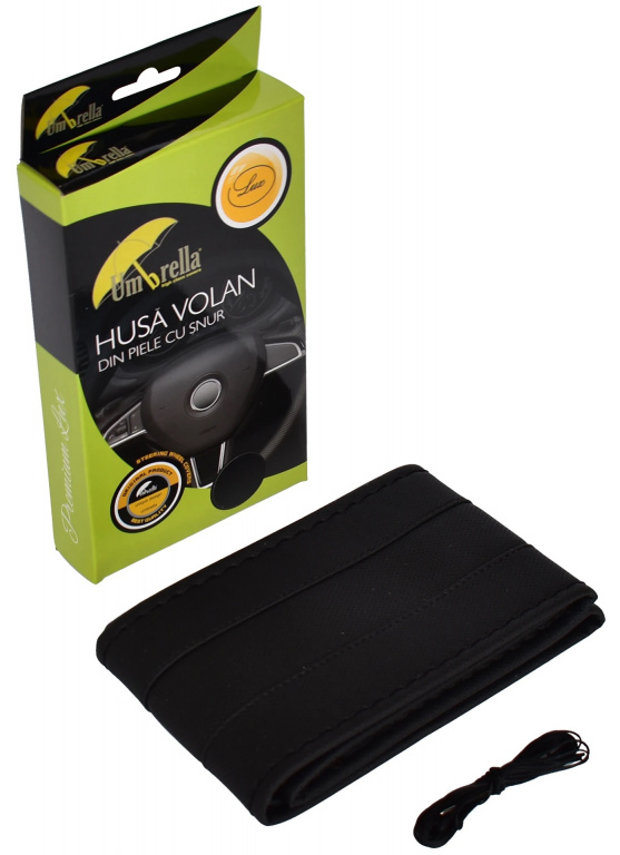 Husa Volan Umbrella Cu Snur Piele Ecologica Negru 36 - 39 cm 10202