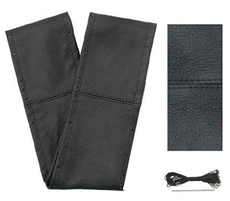 Husa Volan Umbrella Cu Snur Piele Naturala Negru 0002