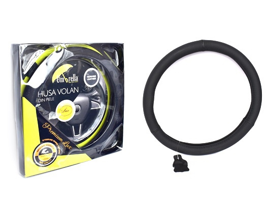 Husa Volan Umbrella Piele Naturala Negru 10385