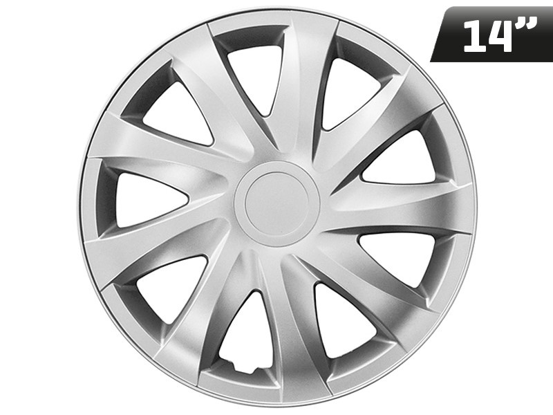 Huse Roți Draco Argintiu 14&quot;, 4 Buc Carmotion KC63161