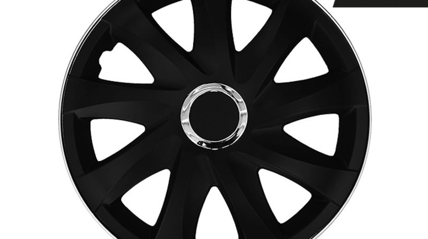 Huse Roți Drift Black Matt + Inel 15 &quot;, 4 Buc Carmotion KC63141