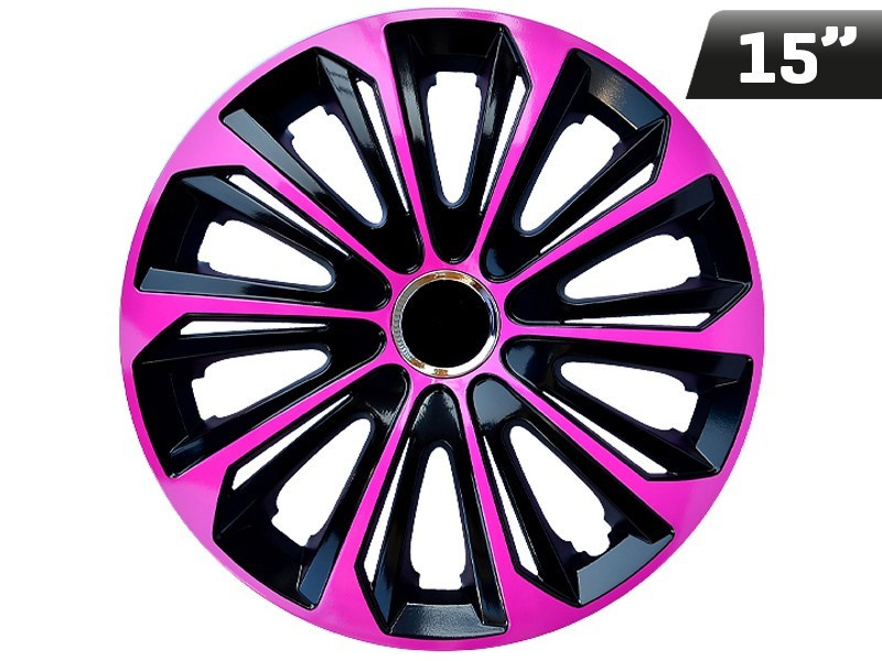Huse Roți Extra Strong Roz - Negru 15&quot;, 4 Buc Carmotion KC63174