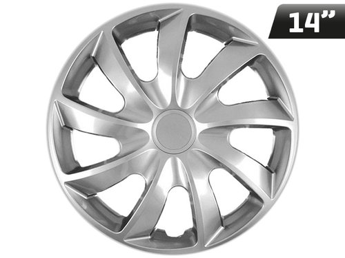 Huse Roți Quad Argintiu 14&quot;, 4 Buc Carmotion KC63152
