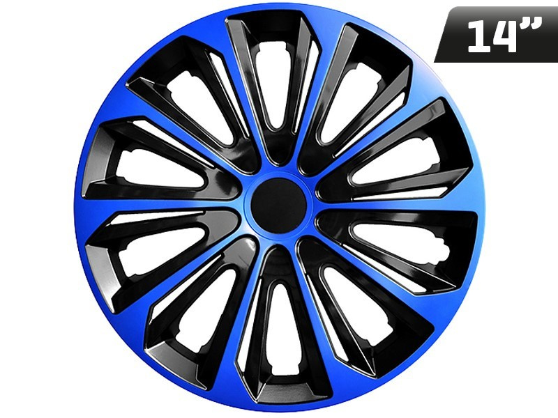 Huse Roți Strong Duocolor Albastru - Negru 14&quot;, 4 Buc Carmotion KC63119