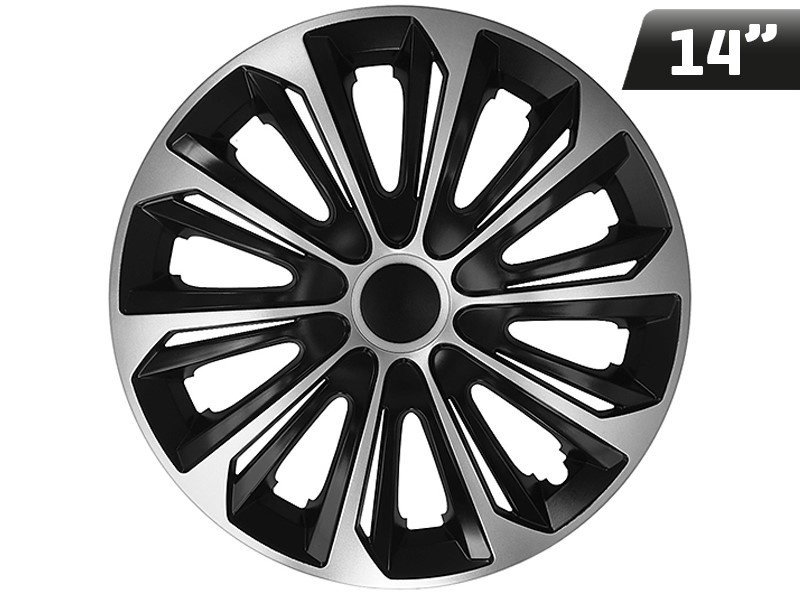 Huse Roți Strong Duocolor Argintiu - Negru 14&quot;, 4 Buc Carmotion KC63116