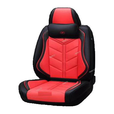 Huse Scaun Auto 9D ART855 Din Imitatie Piele Negru + Rosu 241120-1