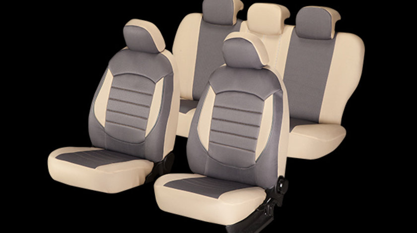 Huse Scaune Auto RoGroup Sport Line Rosu, pentru bancheta rabatabila, 9 bucati URBAN GRI - BEJ bancheta spate fractionata dal391722