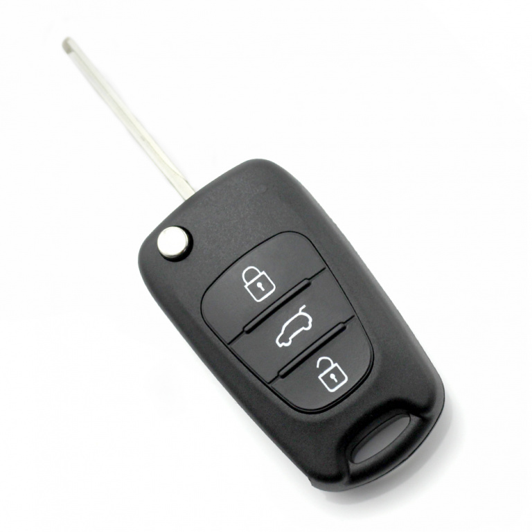 Hyundai - Carcasa cheie tip briceag, 3 butoane, lama pe stanga CC140