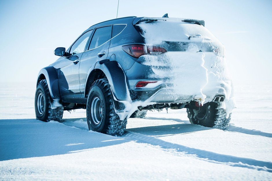 Hyundai Santa Fe in expeditia din Antarctica