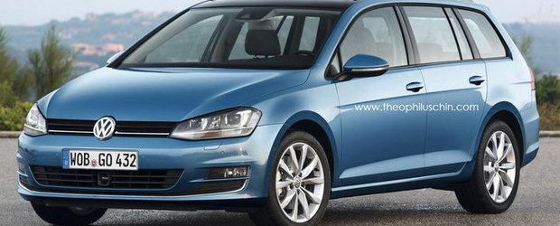 Iata cum ar putea arata noul Volkswagen Golf VII Estate