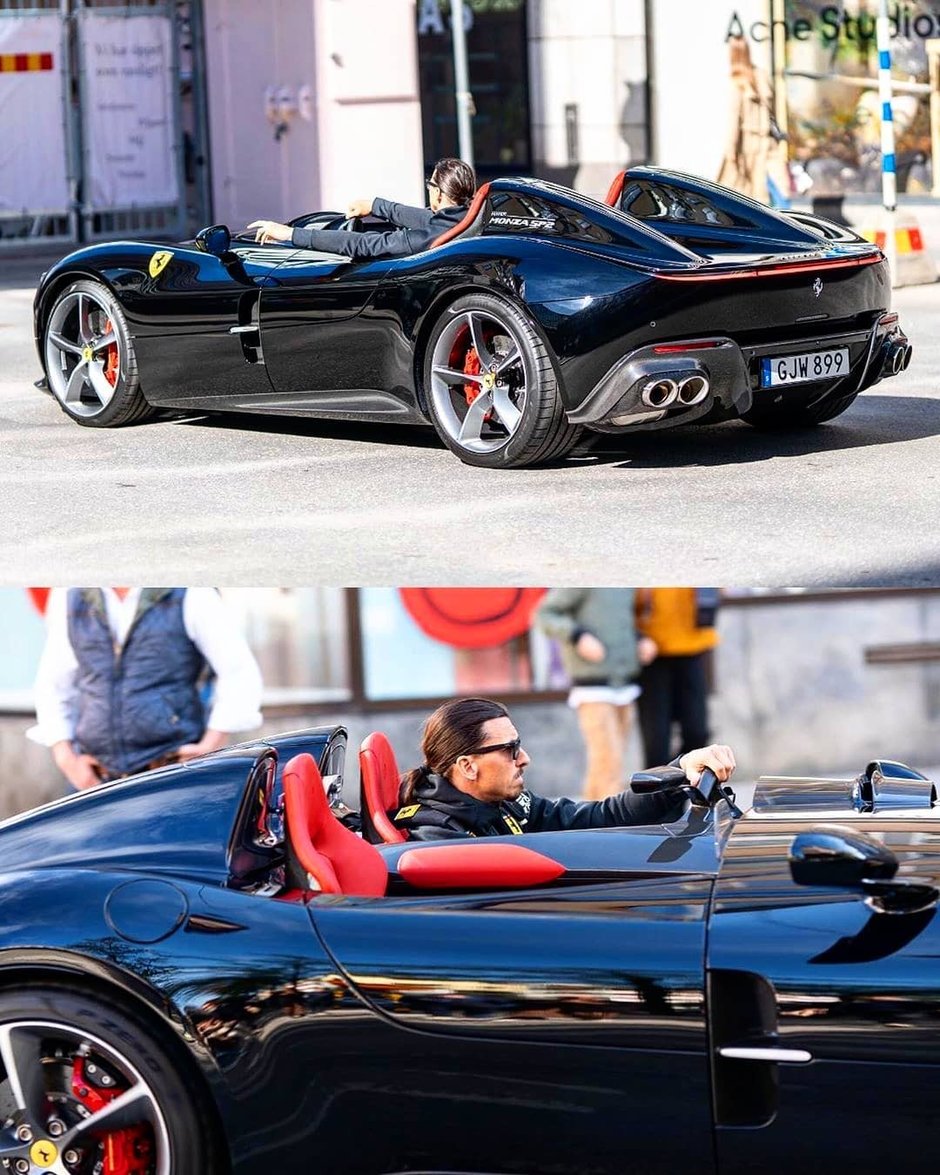 Ibrahimovic la volanul Ferrari-ului SP2