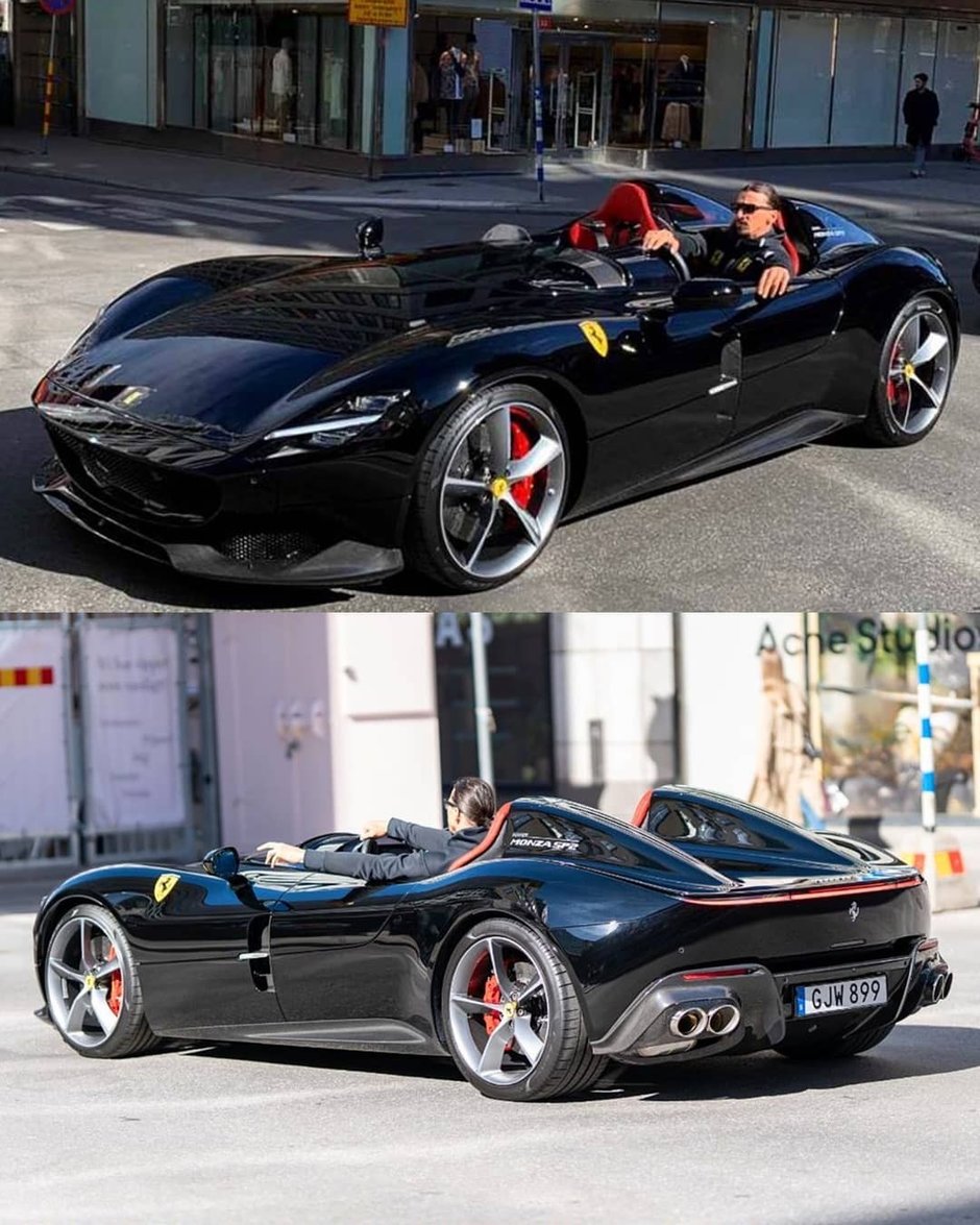 Ibrahimovic la volanul Ferrari-ului SP2