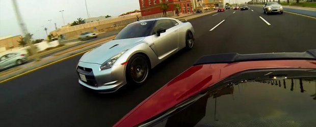 Ilegale la arabi: Corvette Twin-Turbo vs GT-R de 800 CP vs Suzuki GSXR1000