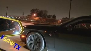 Ilegale pe autostrada: Challenger SRT Hellcat vs. Camaro cu NOS