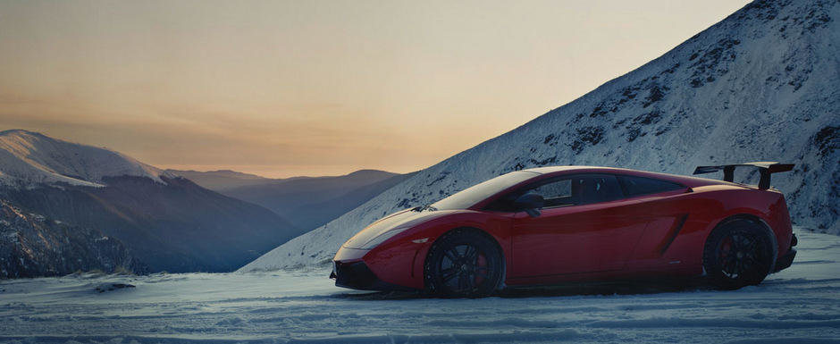 Imagini de sezon: Lamborghini Gallardo Super Trofeo Stradale pe Transfagarasan