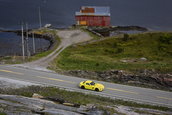 Imagini de vis: Mercedes SLS AMG  E-Cell pozeaza in Norvegia