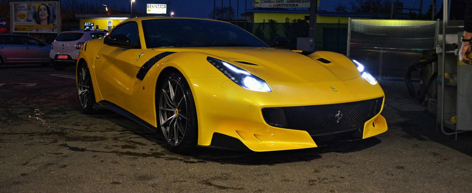 Imagini reale cu cel mai puternic Ferrari al momentului. Cum arata noul F12tdf