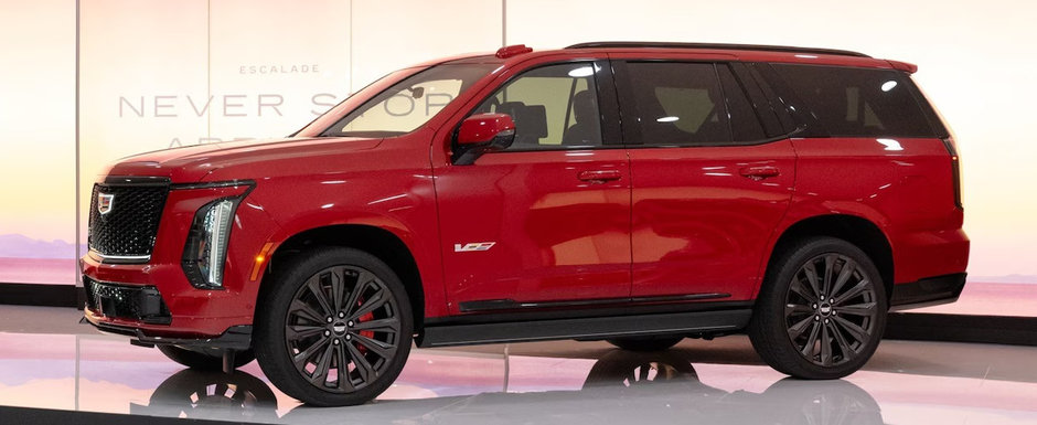 Imaginile care au bagat frica in sefii de la Mercedes-Benz, Audi si BMW. Cadillac prezinta oficial noul Escalade Facelift cu motor de 682 CP, un display color de 55 de inch si nu mai putin de 40 de boxe. Cum arata in realitate Imaginile care au bagat frica in sefii de la Mercedes-Benz, Audi si BMW. Cadillac prezinta oficial noul Escalade Facelift cu motor de 682 CP, un display color de 55 de inch si nu mai putin de 40 de boxe. Cum arata in realitate