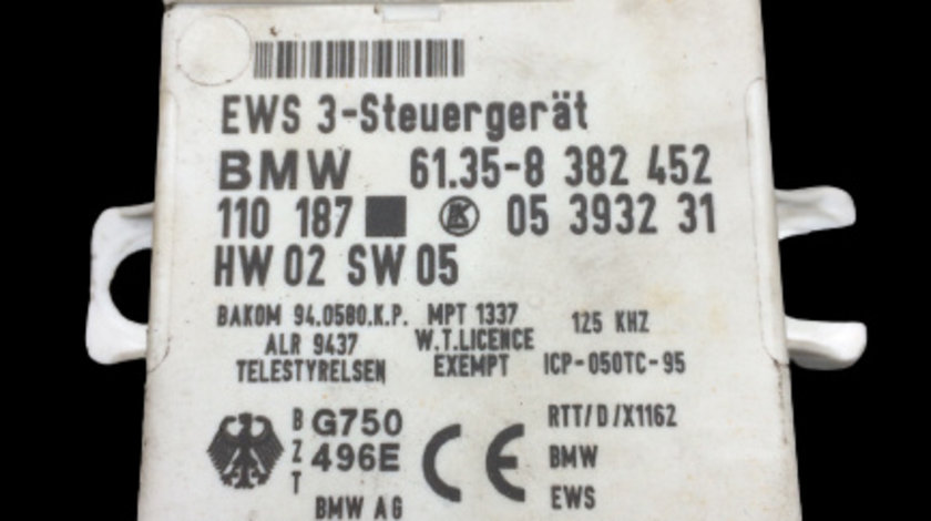 Imobilizator 8382452 BMW Seria 5 E39 [1995 - 2000] Sedan 4-usi 525tds MT (143 hp) 2.5 TDS - M51