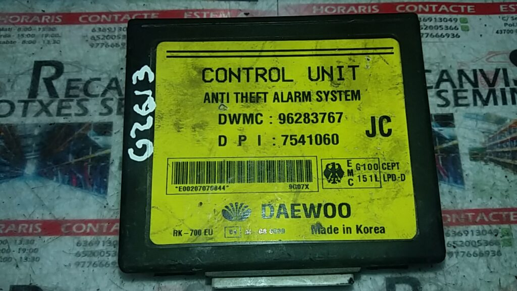 Imobilizator DAEWOO NUBIRA 96283767 / 754106096283767 / 7541060