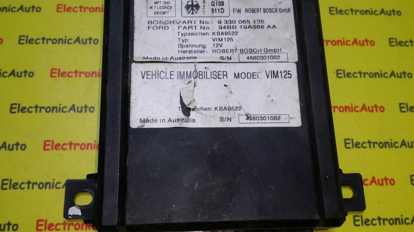 Imobilizator Ford 94BB19A366AA 9330065125