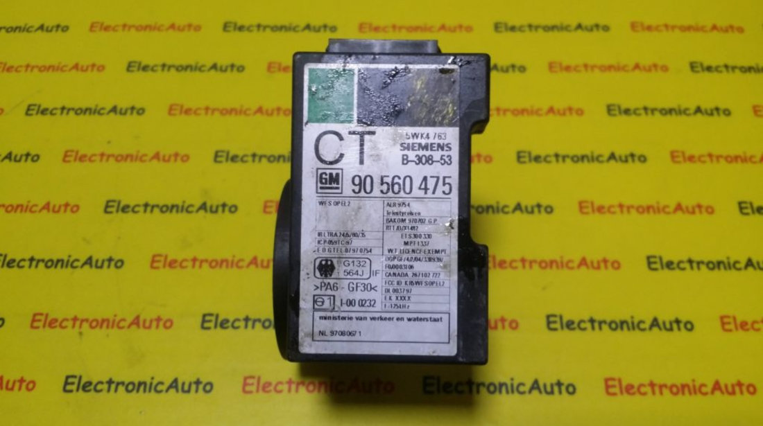 Imobilizator Opel Astra G, 90560475, B30853, 5WK4763