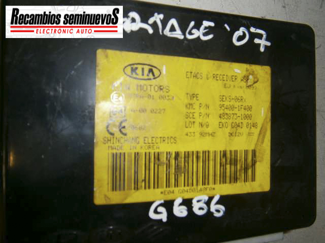 Imobilizator SHINCHANG ELECTRICS KIA SPORTAGE ETACS 97RA-01 0032 / 97RA 01 0032 / 97RA010032 / 95400-1F400 / 95400 1F400 / 954001F400 / 483873-1000 / 483873 1000 / 483873100097RA-01 0032 / 97RA 01 0032 / 97RA010032 / 95400-1F400 / 95400 1F400 / 95400