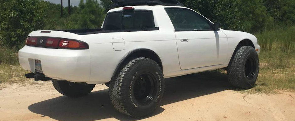In loc sa-si cumpere noul Titan, a preferat sa-si transforme vechiul 240SX in pick-up. Isprava unui american neastamparat In loc sa-si cumpere noul Titan, a preferat sa-si transforme vechiul 240SX in pick-up. Isprava unui american neastamparat