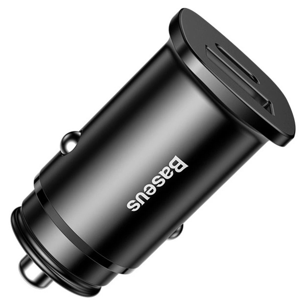 Incărcător Auto Universal Inteligent Baseus Square PPS Smart Car Charger USB Quick Charge 4.0 QC 4.0 Si USB-C PD 3.0 SCP Negru CCALL-AS01