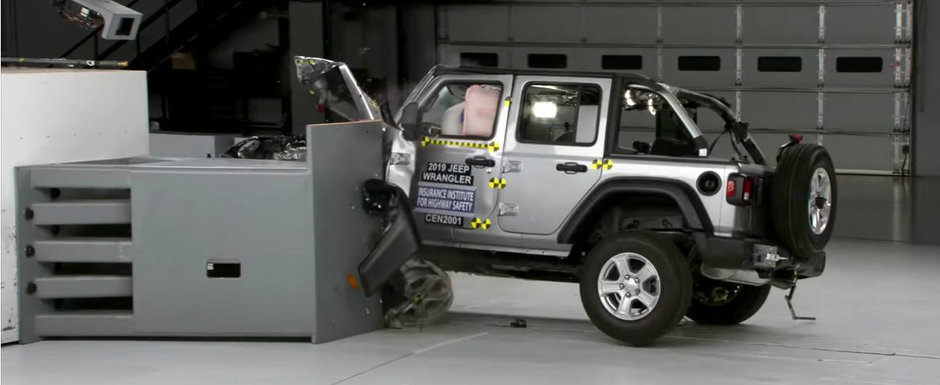 Inca un esec rasunator pentru Jeep Wrangler la testele de siguranta. Off-road-erul s-a RASTURNAT