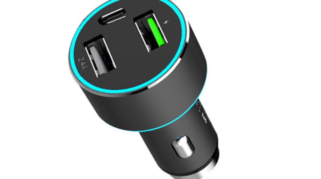 INCARCATOR AUTO 1xUSB QC3.0 + 1xUSB 2.4A + 1xUSB Type-C 42W ⭐⭐⭐⭐⭐
