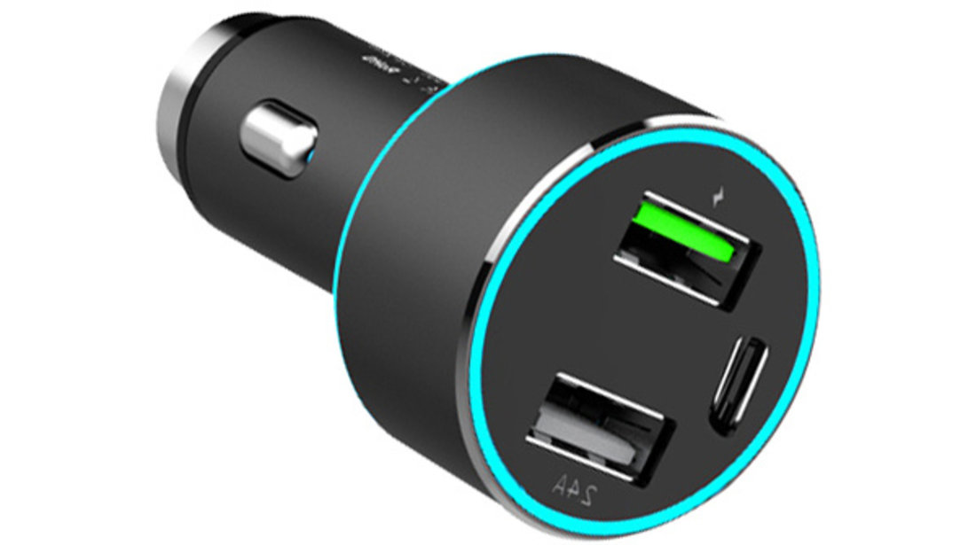 INCARCATOR AUTO 1xUSB QC3.0 + 1xUSB 2.4A + 1xUSB Type-C 42W ⭐⭐⭐⭐⭐