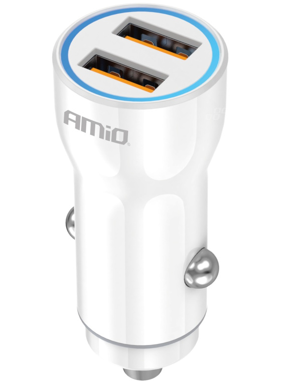 Incarcator Auto 2 x USB-A 20W Amio 03879