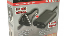 Incarcator Auto 4 USB Carcommerce 42685