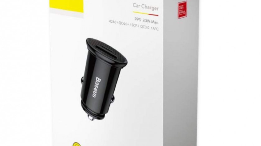 Incarcator Auto Baseus Circular PPS Universal Smart Car Charger USB Quick Charge 4.0 QC 4.0 And Type-C PD 3.0 SCP CCALL-YS01