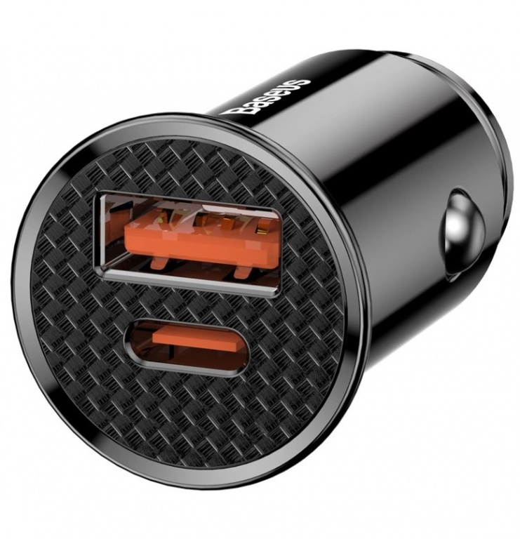 Incarcator Auto Baseus Circular PPS Universal Smart Car Charger USB Quick Charge 4.0 QC 4.0 Si Type-C PD 3.0 Negru SCP CCALL-YS01