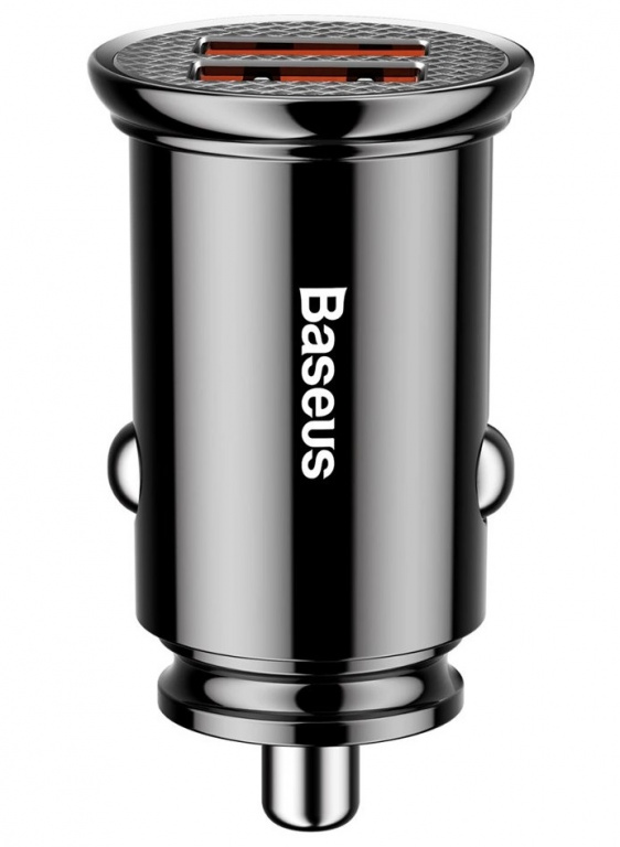 Incarcator Auto Baseus Circular Smart Car Charger 2 x USB QC3.0 Quick Charge 3.0 SCP AFC 30W Negru CCALL-YD01