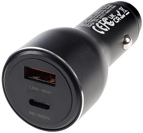 Incarcator Auto Bricheta Wayme 12V / 24V USB 18W + USB-C PD 100W 63101