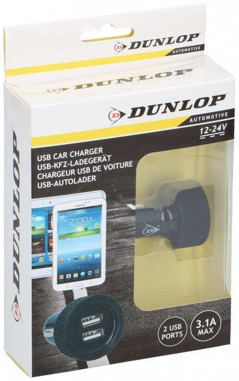 Incarcator Auto Dunlop Usb 2X2.1A 12/24V 35503428