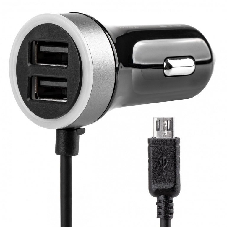 Incarcator Auto Pch Pro-01 Microusb+2xusb 2.4a 12/24v Amio 02056