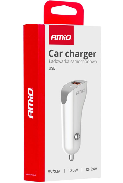 Incarcator Auto USB-A 2.1A Amio 03873