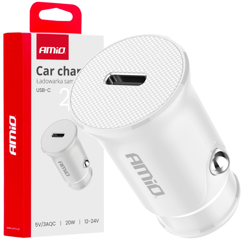 Incarcator Auto USB-C 20W Amio 03876
